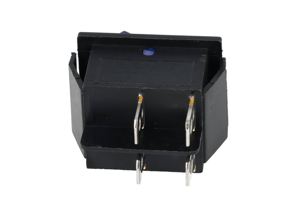 TP-321-BL — INTERRUPTOR ILUMINADO AZUL 2P1T 16/20A, 110/220VCA, 30X22mm 4 TERMINALES