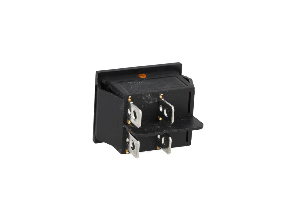TP-321-YL — INTERRUPTOR ILUMINADO AMARILLO 2P1T, 16/20A, 110/220VCA, 30X22mm, 4 TERMINALES