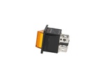 TP-321-YL — INTERRUPTOR ILUMINADO AMARILLO 2P1T, 16/20A, 110/220VCA, 30X22mm, 4 TERMINALES