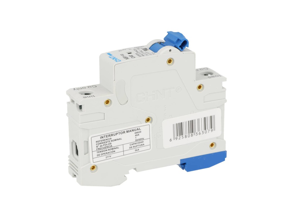 NB1-5KA1PC40 — BREAKER P/RIEL 1X40A 5KA/230V 277VCA