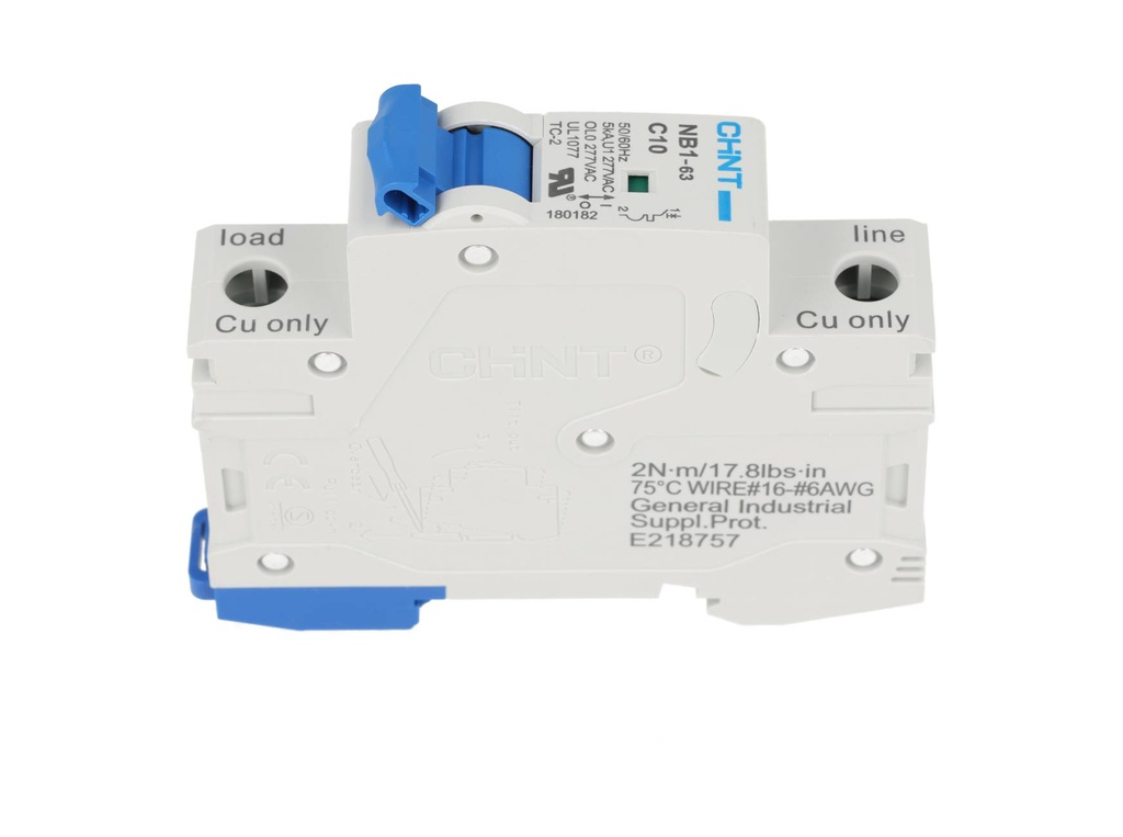 NB1-5KA1PC10 — BREAKER P/RIEL 1X10A 5KA/230V 277VCA
