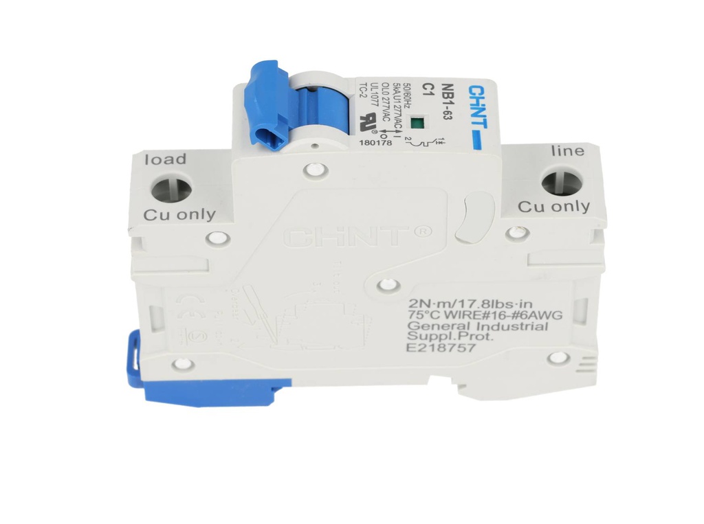 NB1-5KA1PC1 — BREAKER P/RIEL 1X1A  5KA/230V 277VCA