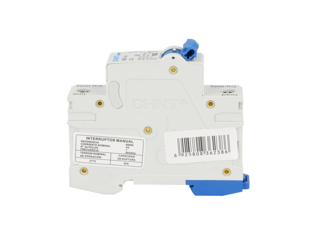 NB1-5KA1PC4 — BREAKER P/RIEL 1X4A  5KA/230V 277VCA