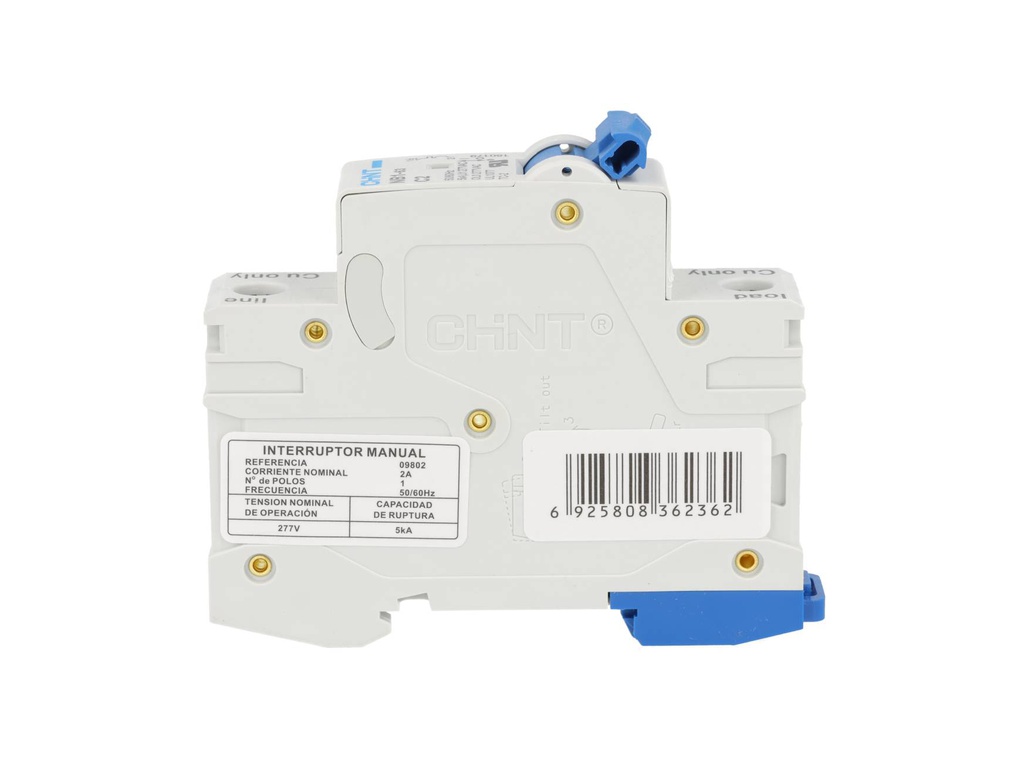 NB1-5KA1PC2 — BREAKER P/RIEL 1X2A  5KA/230V 277VCA