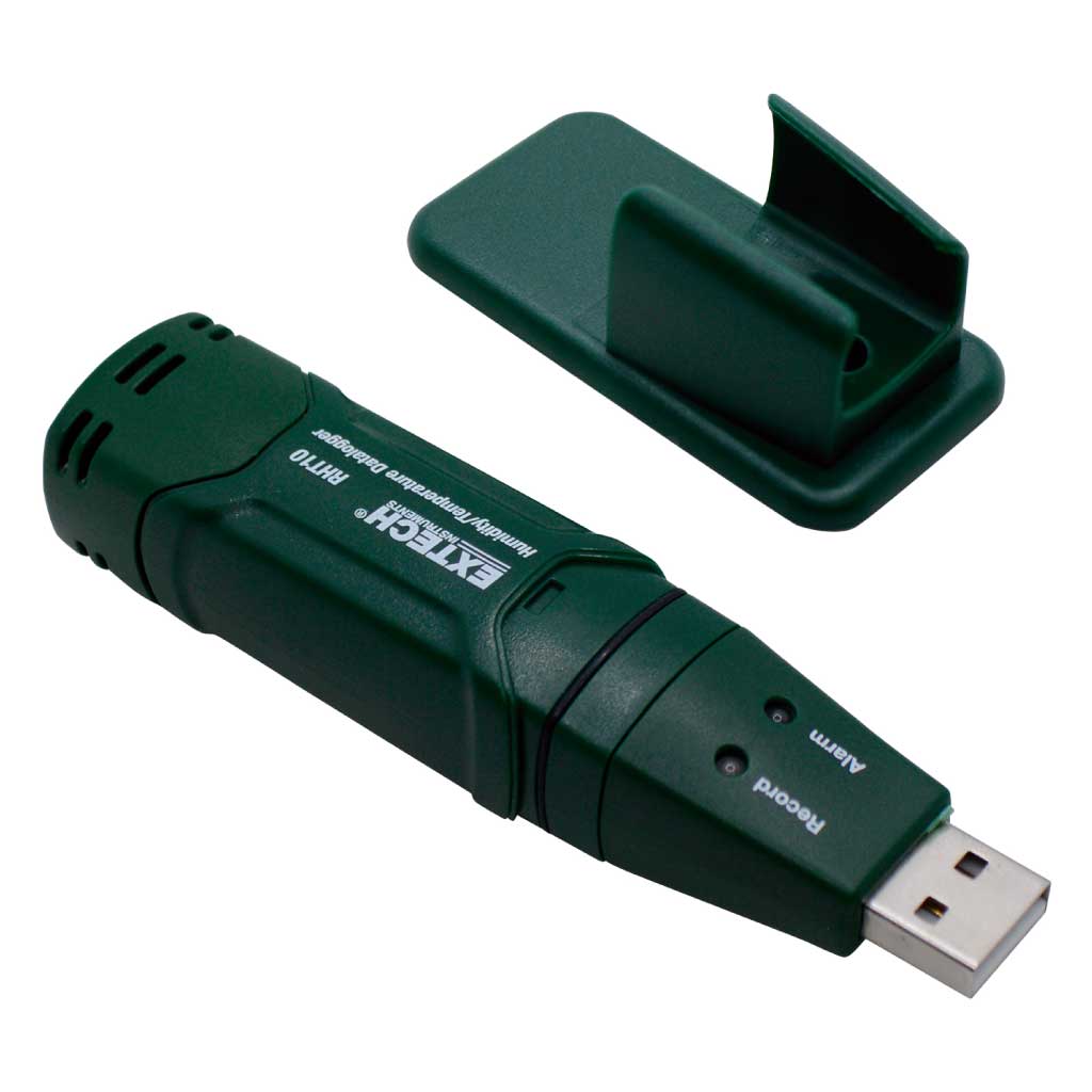 RHT10 — REGISTRADOR USB PARA TEMP.Y HUMEDAD (40-70°CON 0-100%) SELECCION 2SEG.-24HRS. REGISTROS=16K SOFTWARE: XPARA WIN98/VISTA