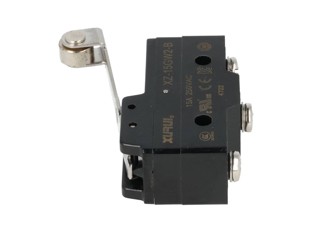 XZ-15GW2-B — MICROSWITCH MINIATURA PALANCA LARGA ROLD, ANA METALICA 1NA+1NC 15A/125V