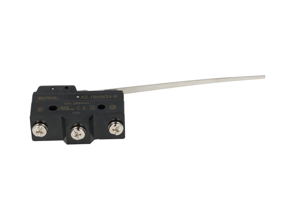 XZ-15HW24-B — MICROSWITCH MINIATURA PALANCA LARGA 1NA+, 1NC 15A/125V