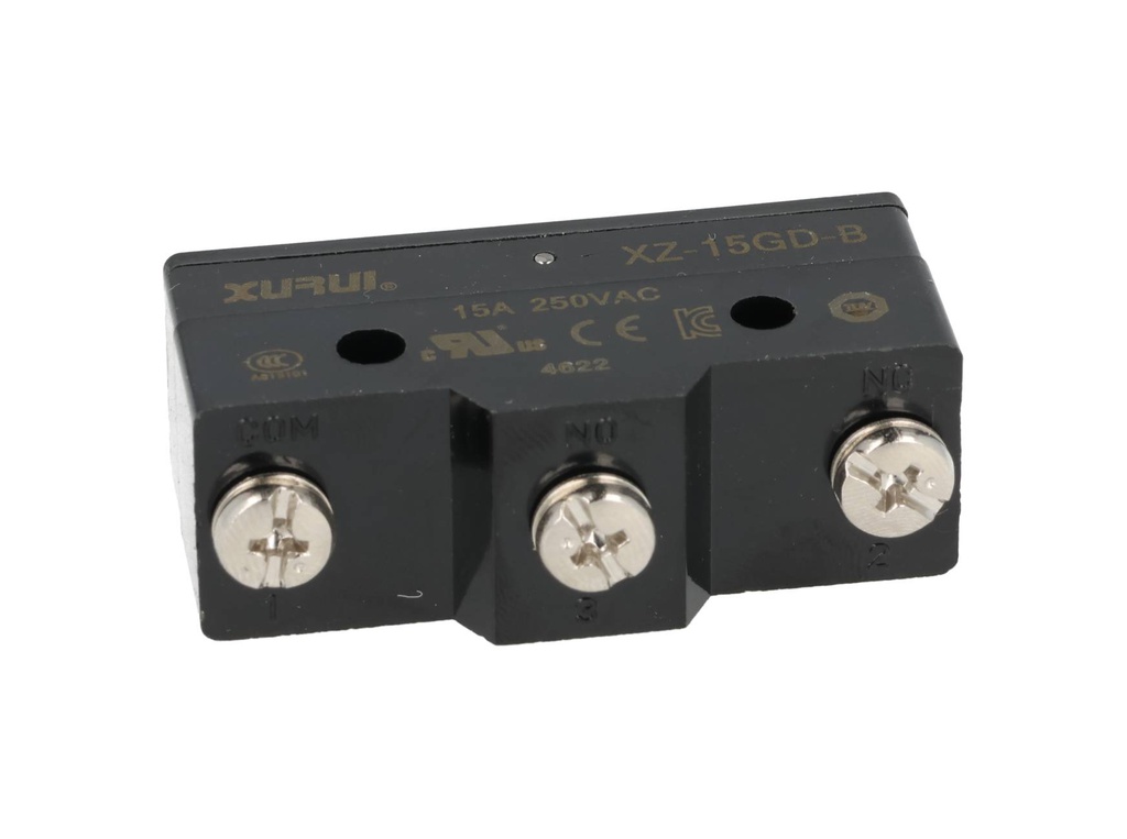 XZ-15GD-B — MICROSWITCH MINIATURA DE BOTON 1NA+1NC, 15A/125V