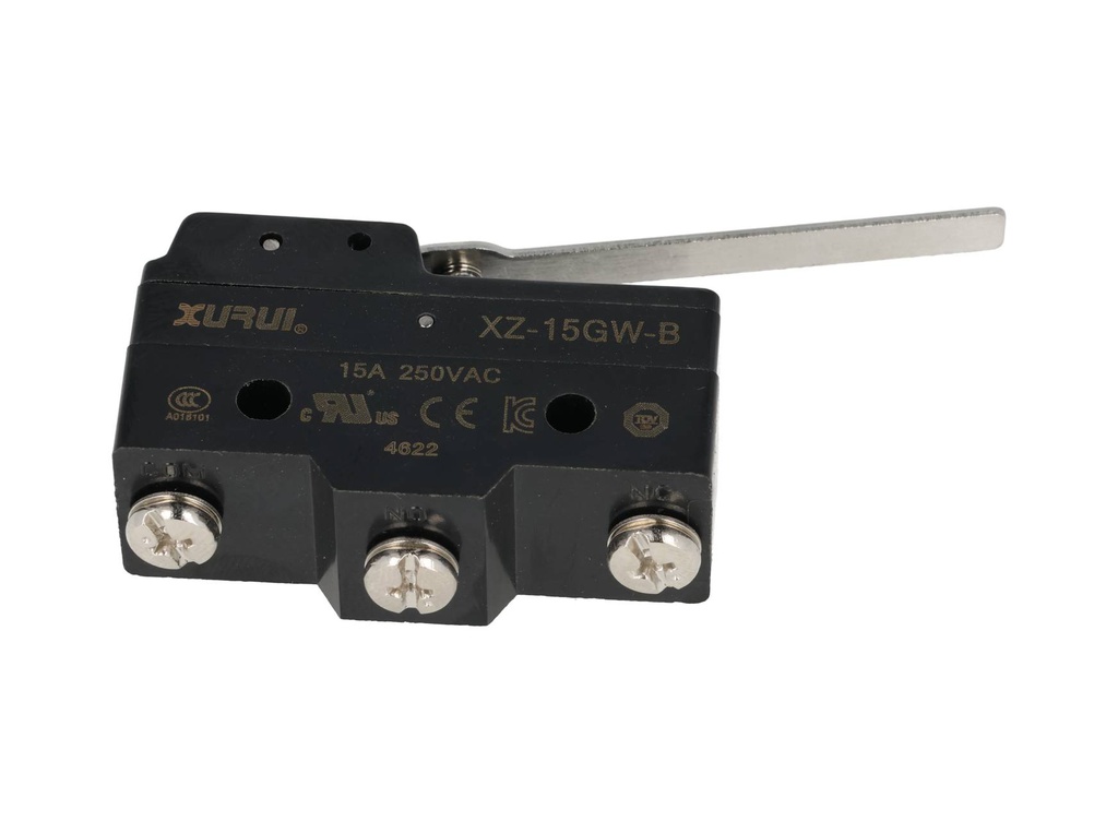 XZ-15GW-B — MICROSWITCH MINIATURA PALANCA CORTA 1NA+, 1NC 15A/125V
