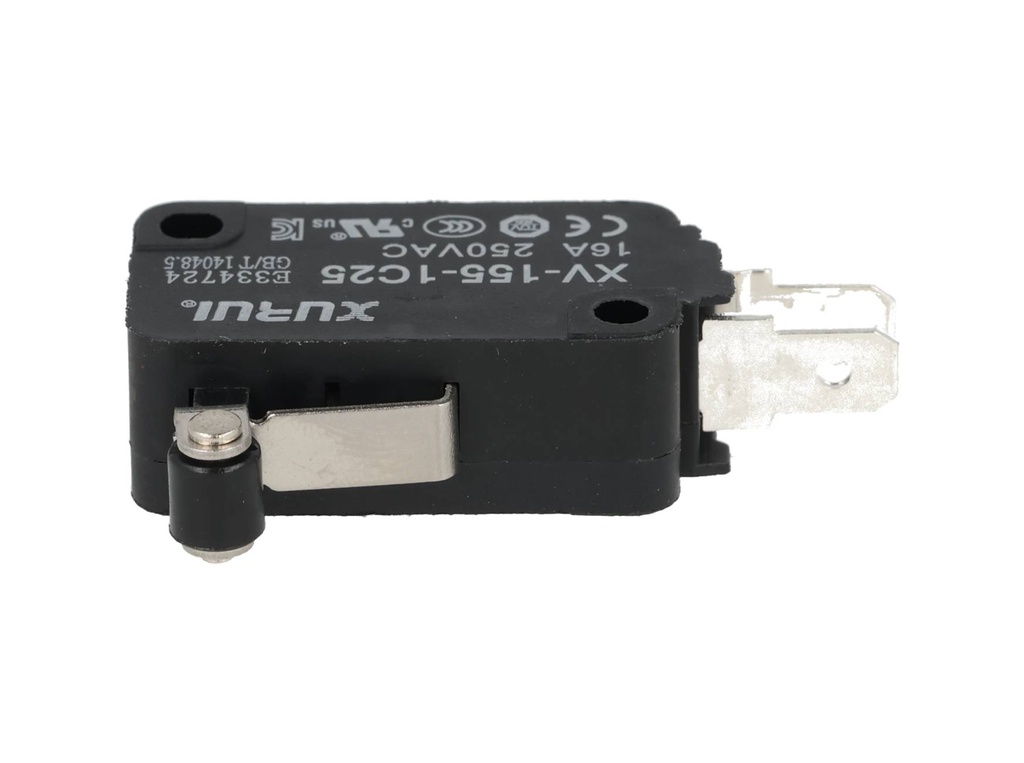 XV-155-1C25 — MICROSWITCH PALANCA CORTA C/RODILLO 16A, 250V