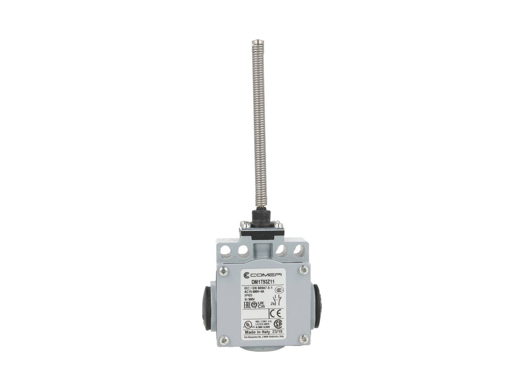 DM1-T93Z11 — MICROSWITCH DE FINAL DE CARRERA RESORTE, ACERO INOXIDABLE, 1NA+1NC, 24V/10A, 120V/6A, 230V/3.1A, 240V/3A