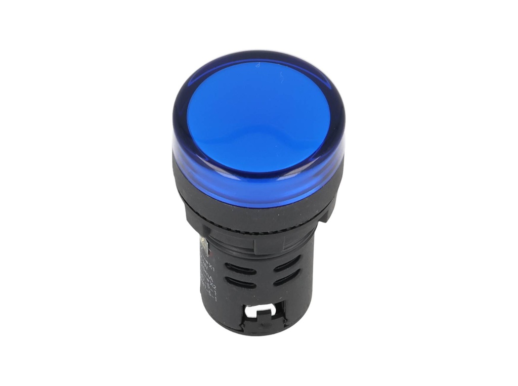 TP-LI22-B24 — LAMPARA PILOTO LED AZUL 22mm 24VCA/VCD PLASTICO *NO SON A PRUEBA DE EXPLOSION*