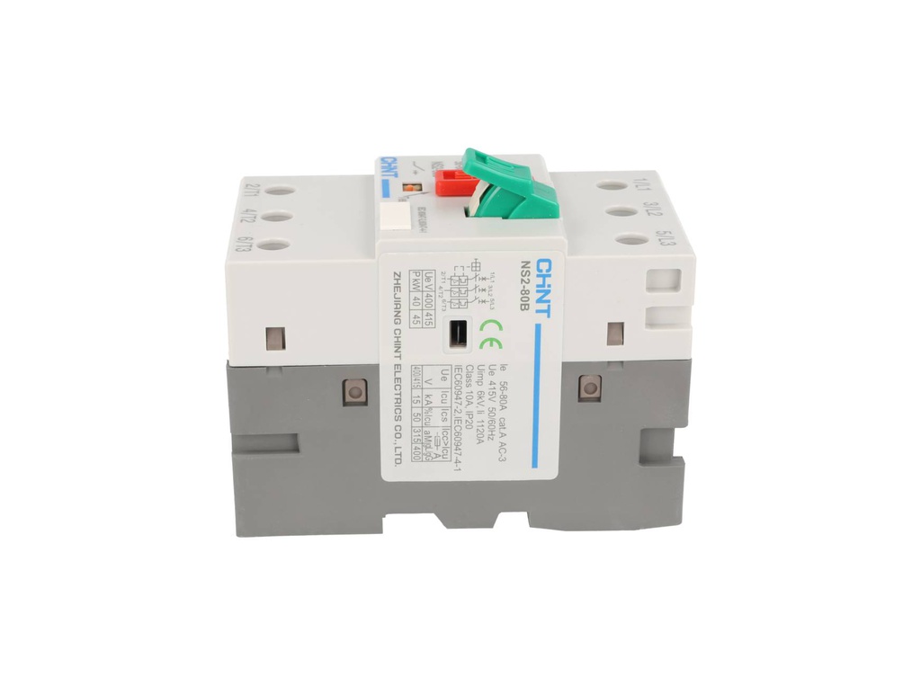 NS2-80B-56-80A — GUARDAMOTOR 56-80A, TEMP. 5°C~+40°C, 230/240, 400/415V DE OPERACION, 15KA 230/240V DE RUPTURA GRADO III