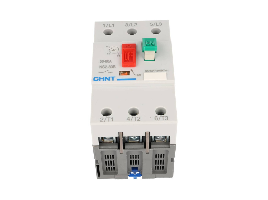 NS2-80B-56-80A — GUARDAMOTOR 56-80A, TEMP. 5°C~+40°C, 230/240, 400/415V DE OPERACION, 15KA 230/240V DE RUPTURA GRADO III
