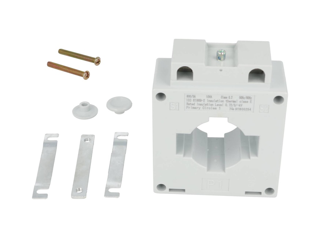 BH2-800-5A — TRANSFORMADOR DE CORRIENTE (DONA) 800/5A, 660V, DIAMETRO 37mm, VENTANA 16X51mm