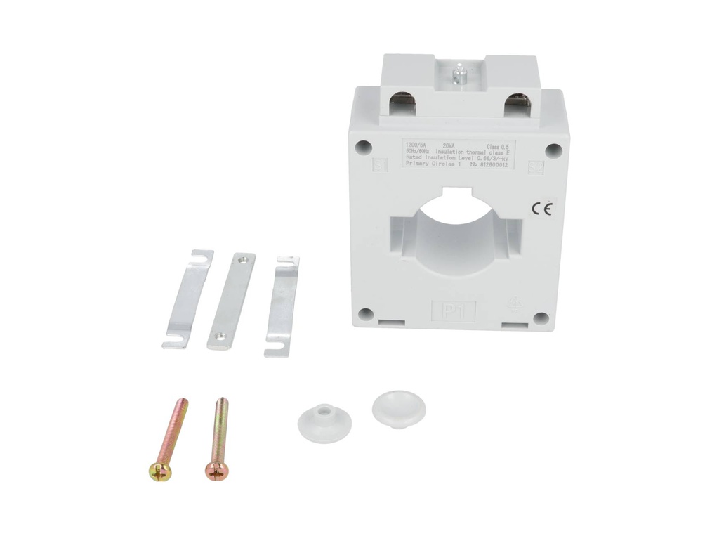 BH5-1200-5A — TRANSFORMADOR DE CORRIENTE (DONA) 1200/5A, 660VDIAMETRO 37mm, VENTANA 16X51mm