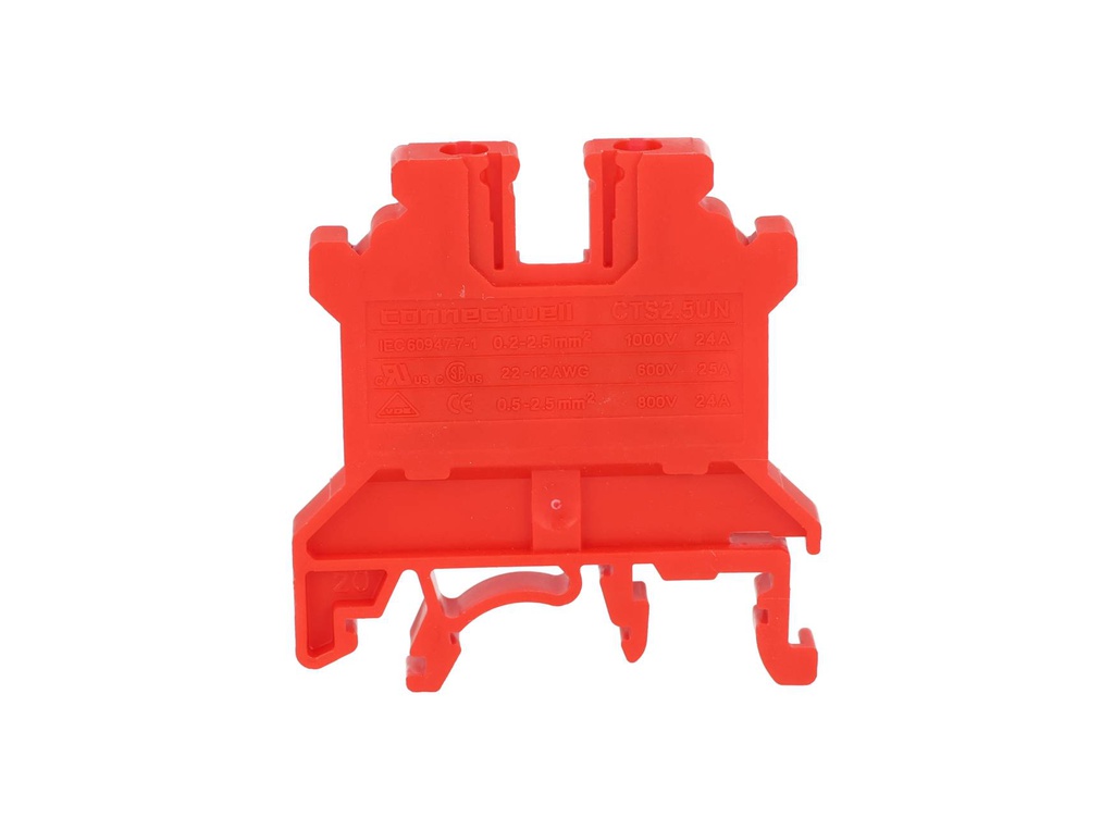 CTS2.5U-N/R — CLEMA TERMINAL 25 AMPS ROJO