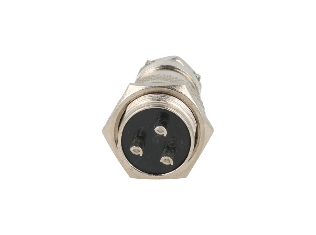TP-GX16-3P — CONECTORES (PAR GX16 3 PIN MACHO/HEMBRAPARA PANEL Y EXTENCION 7A/125VCA 16mm