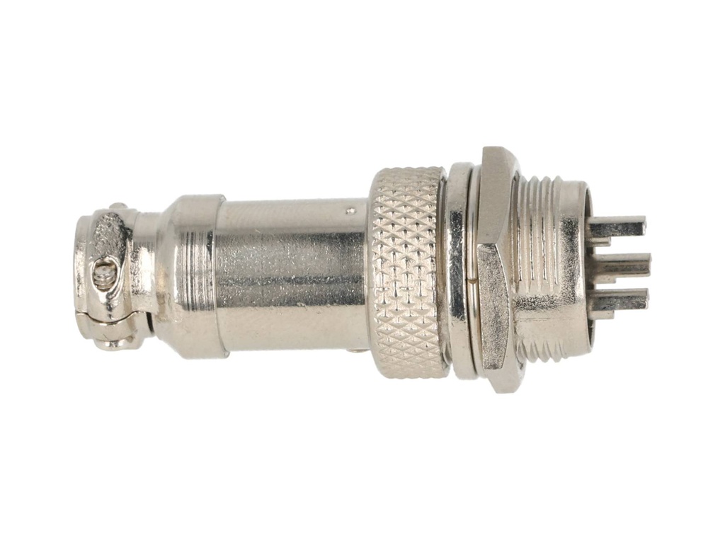 TP-GX16-3P — CONECTORES (PAR GX16 3 PIN MACHO/HEMBRAPARA PANEL Y EXTENCION 7A/125VCA 16mm