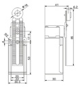 XZ-9108 — MICROSWITCH PALANCA METALICA AJUSTABLE Y, ROLDANA METALICA 1NA+1NC 10A