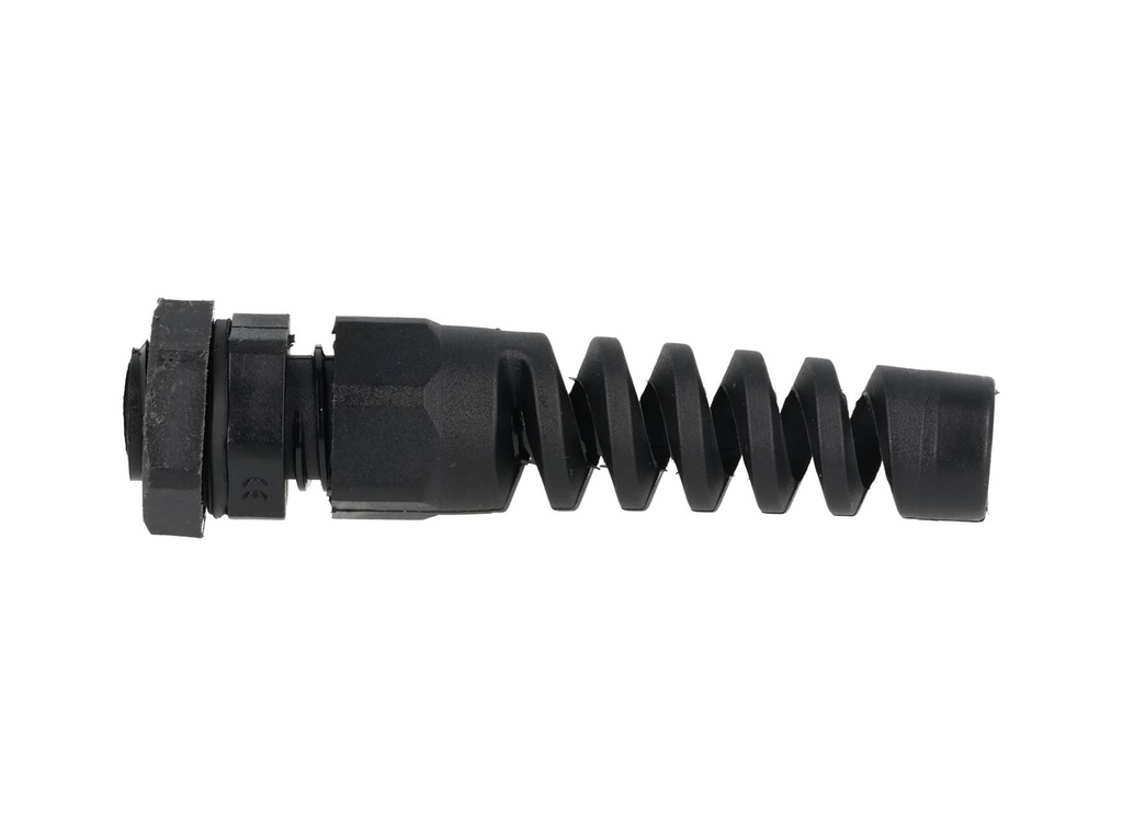 CGE-PG7 — CONECTOR GLAND. NEGRO CON ESPIRAL PG7 INCLUYE TUERCA, BARRENO 1/2 