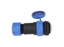 TP-SP28-SP19P — CONECTORES PANEL/RECTO (PAR) 19PIN, IMPERMEABLES IP68, 5A/250VCA, DIAMETRO DE BARRENO 28mm