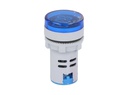 TP-FM22 — FRECUENCIAUENCIMETRO DIGITAL 110-380VCA 22mmILUMINADO, CARATULA RESTADO NDA, COLOR AZUL