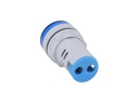 TP-FM22 — FRECUENCIAUENCIMETRO DIGITAL 110-380VCA 22mmILUMINADO, CARATULA RESTADO NDA, COLOR AZUL