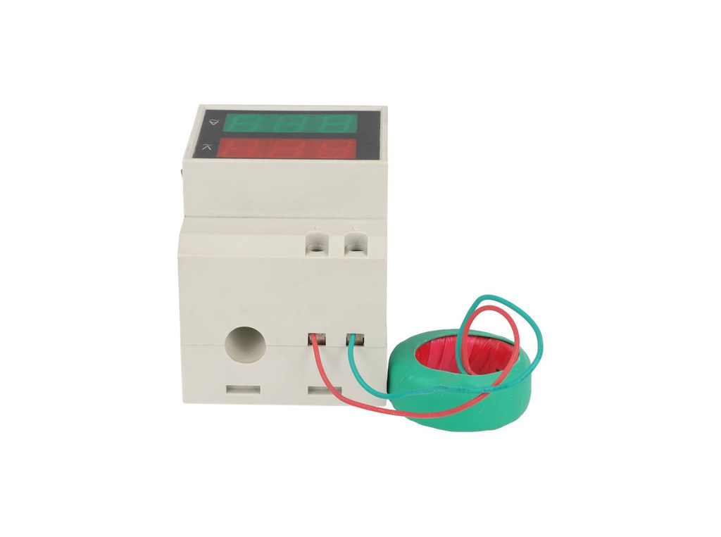 TP-D52-450/200 — MEDIDOR DIGITAL VOLT/AMP, 200-450V/200A MONTAJE EN RIEL DIN C/DONA INTERNA