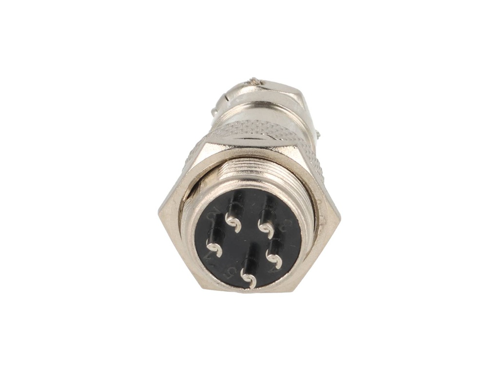 TP-GX16-5P — CONECTORES (PAR GX16 5 PIN MACHO/HEMBRAPARA PANEL Y EXTENCION 5A/125VCA 16mm