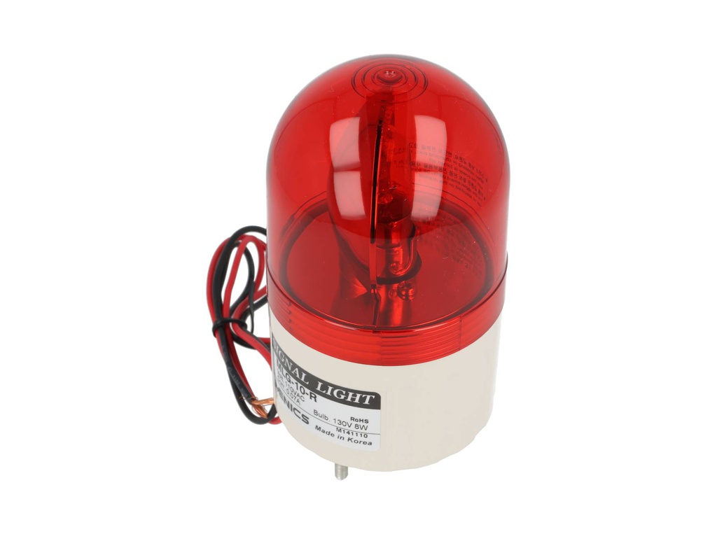 MLG-10-R — FAROLA REVOLVENTE 66MM ROJA 110VCA