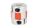 BF-8X8-D25L30 — COPLE FLEXIBLE ALUMINIO D1 8mm, D2 8mm, DEXT 25mm, LONGITUD 30mm, TIPO ESTRELLA TORQUE 1.5Nm, VELOCIDAD MAXIMA 6.500RPM