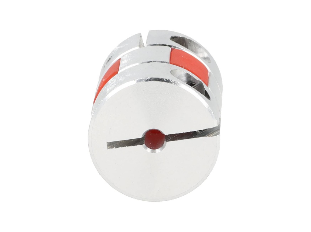 BF-4X6-D25L30 — COPLE FLEXIBLE ALUMINIO D1 4mm D2 6mmD EXT. 25mm, LONGITUD 30mm