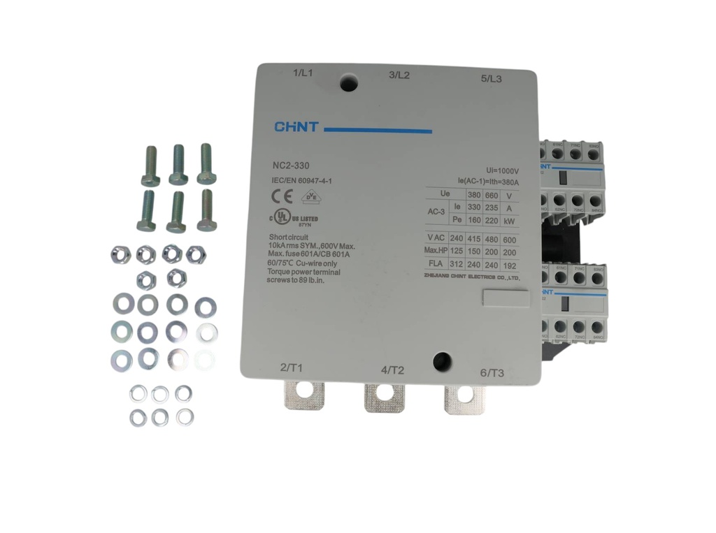 NC2-330-220V — CONTACTOR CA TRIFÁSICO 220VCA 330A-CA3380A-CA1 2NA+2NC