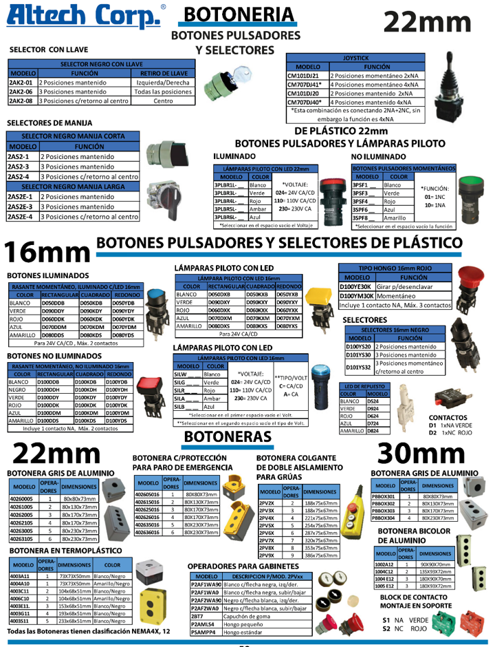 2ASL1LB-3-400 — SELECTOR ILUMINADO 3POS. FIJAS NO INCLUYE LED 6, 12, 24, 48, 110, 230VCA/DC #MCB91*** (***=V) 