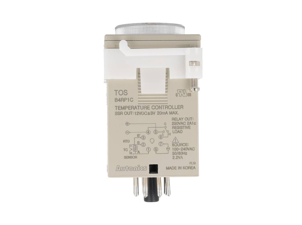 TOS-B4RP1C — CONTROLADOR DE TEMPERATURA ANALOGICOICO PT100 0-100° CSALIDA A RELEVADOR 48X48X79mm.
