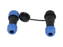 TP-SP16-S9P — CONECTORES EXTENSION/RECTO (PAR) 9 PINIMPERMABLES IP68, 5A/250VCA, DIAMETRO DE BARRENO 16mm PIN COBRE CHAPEADO EN DORADO/PLATEADO