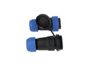 TP-SP28-S2P — CONECTORES EXTENCIÓN RECTO (PAR) 2 PIN IMPERMEABLES IP68, 45A / 250VCA DIÁMETRO DE BARRENO 28MM, PIN COBRE CHAPEADO EN DORADO/PLATEADO
