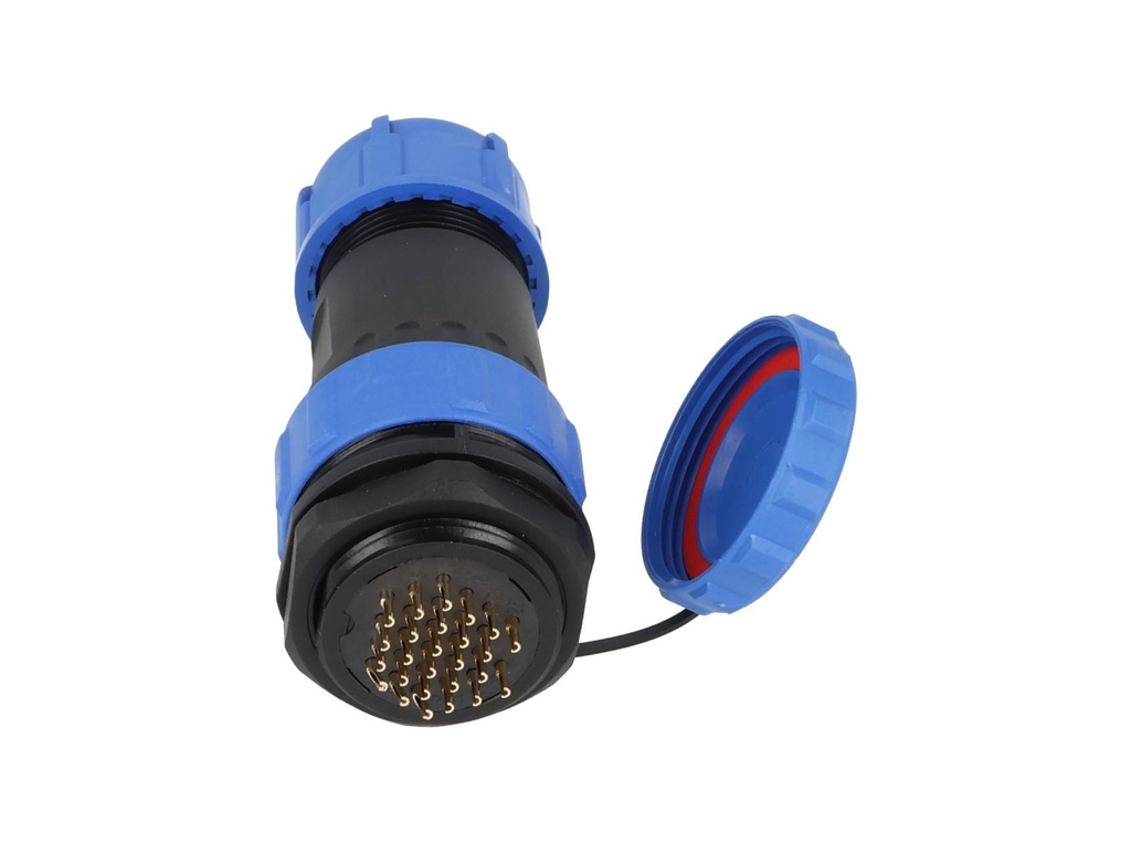 TP-SP28-SP26P — CONECTORES PANEL/RECTO (PAR) 26PIN, IMPERMEABLES IP68, 5A/250VCA, DIAMETRO DE BARRENO 28mm