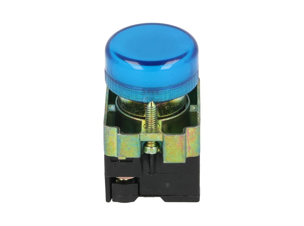 TP-LI22M-B — LAMPARA PILOTO METAL LED AZUL 22mm 220VCA METALICO *NO SON A PRUEBA DE EXPLOSION*