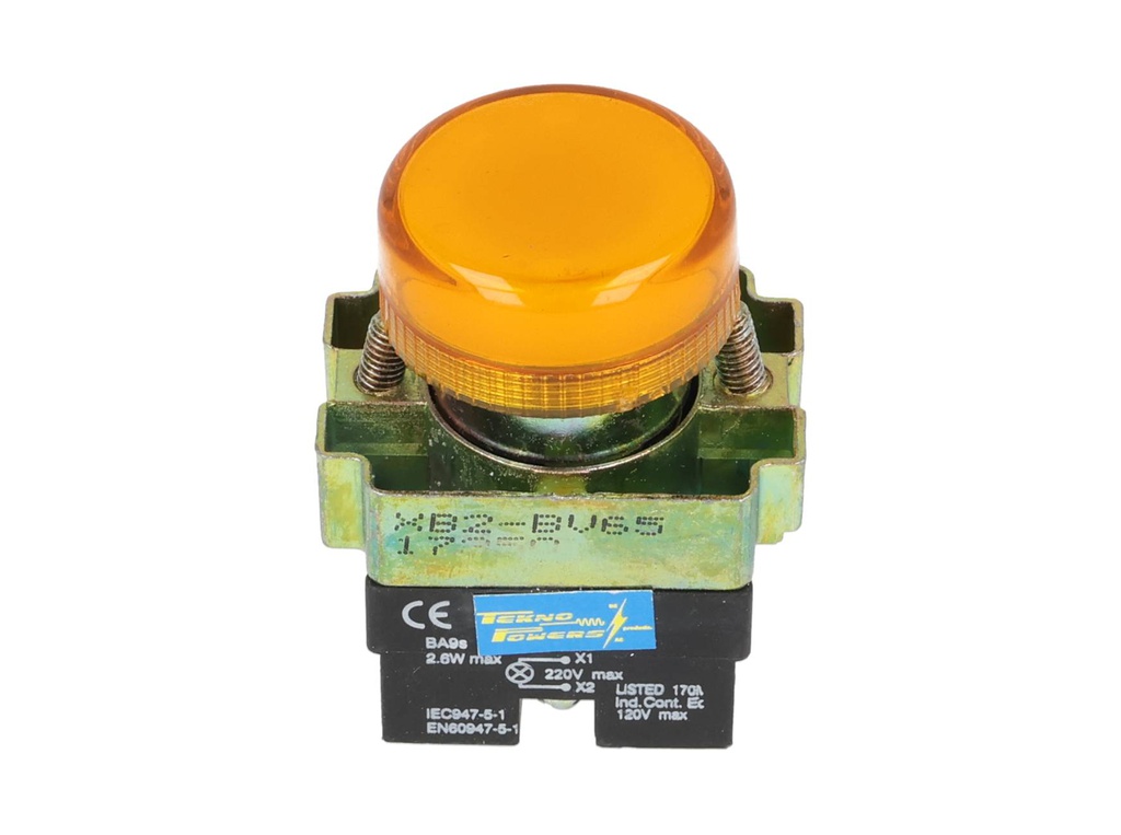 TP-LI22M-Y — LAMPARA PILOTO METAL LED AMARILLO 22mm220VCA