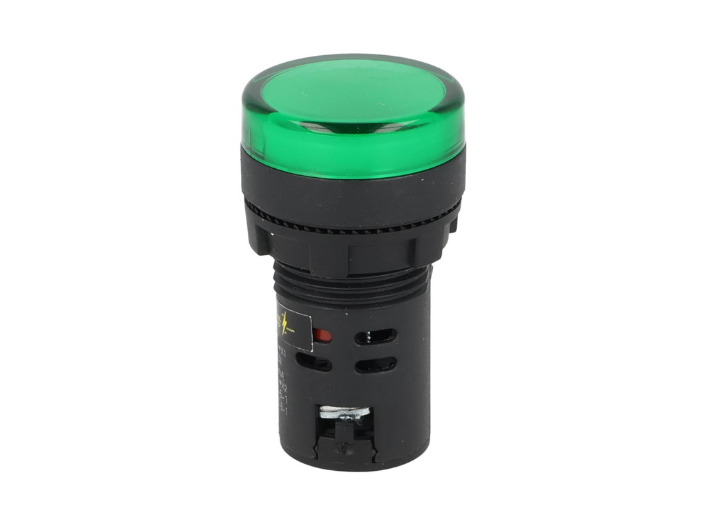 TP-LI22-G — LAMPARA PILOTO LED VERDE 22mm 220VCA PLASTICO *NO SON A PRUEBA DE EXPLOSION*