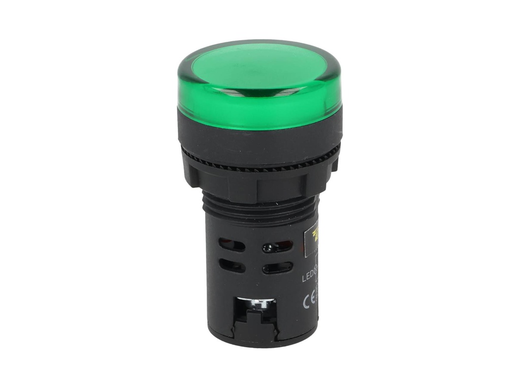 TP-LI22-G — LAMPARA PILOTO LED VERDE 22mm 220VCA PLASTICO *NO SON A PRUEBA DE EXPLOSION*