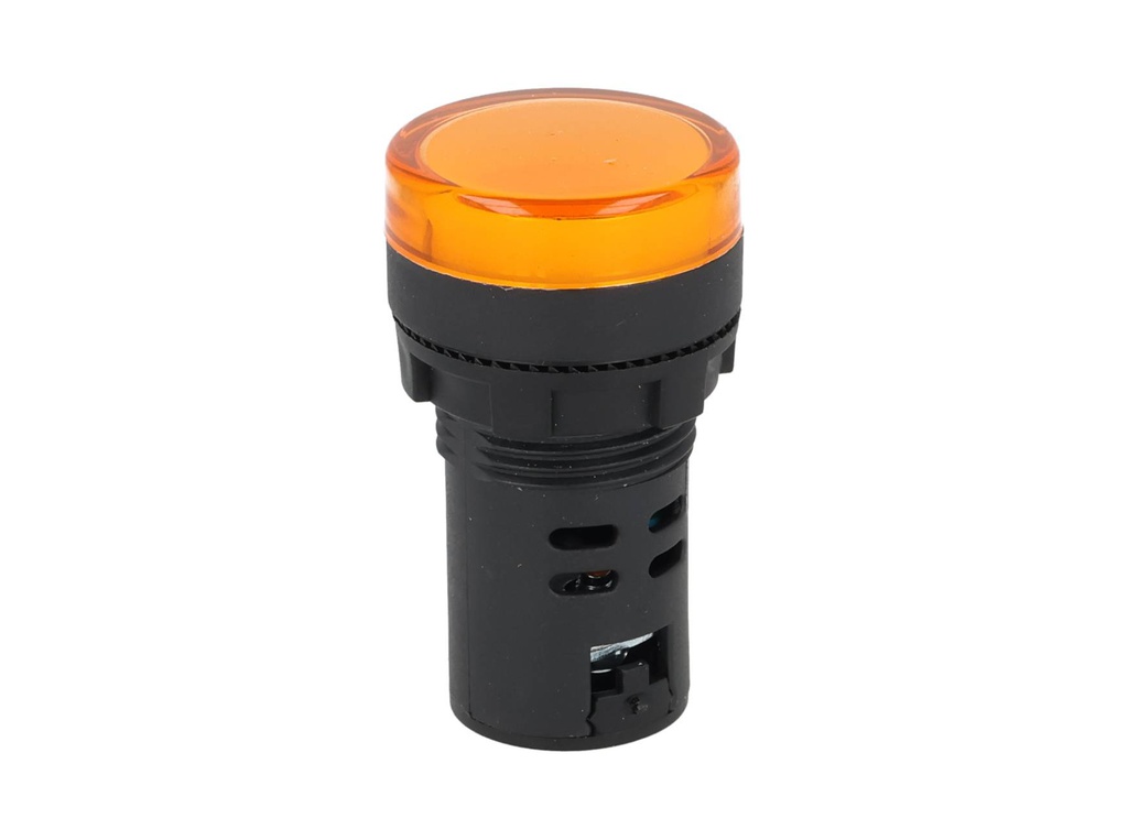 TP-LI22-Y24 — LAMPARA PILOTO LED AMARILLO 22mm 24VCDE VCA PLASTICO *NO SON A PRUEBA DE EXPLOSION*