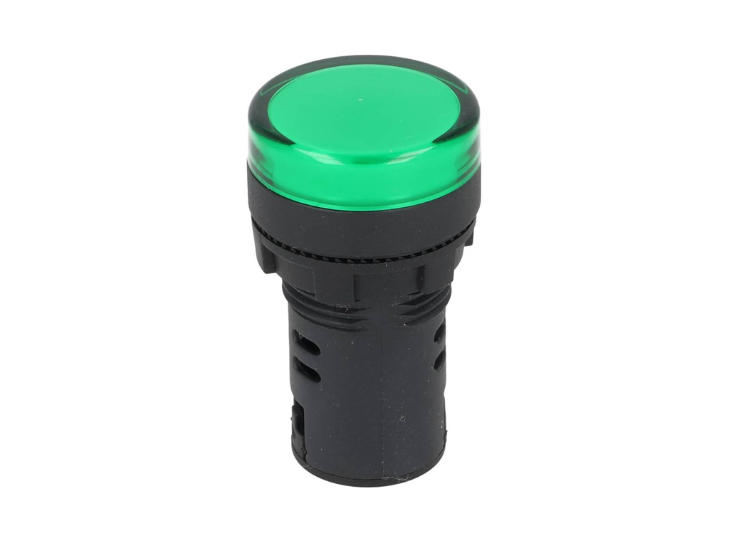 TP-LI22-G24 — LAMPARA PILOTO LED VERDE 22mm 24VCDE VCAPLASTICO *NO SON A PRUEBA DE EXPLOSION*
