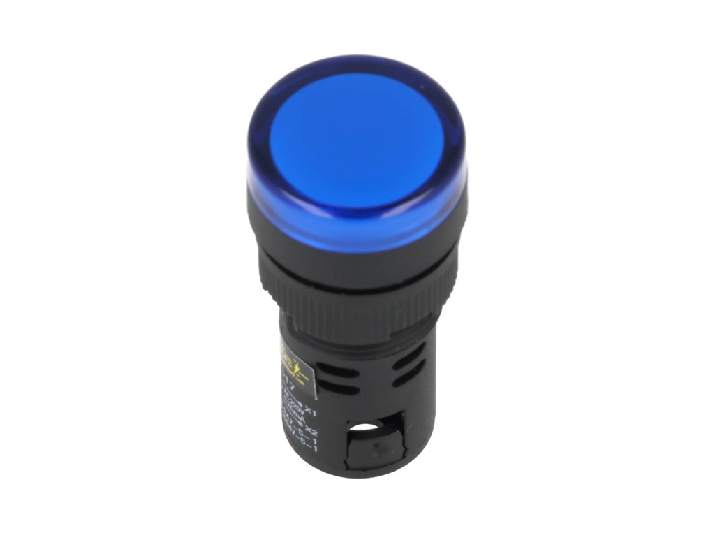 TP-LI16-B — LAMPARA PILOTO LED AZUL 16mm 220VCA*NO SON A PRUEBA DE EXPLOSION*