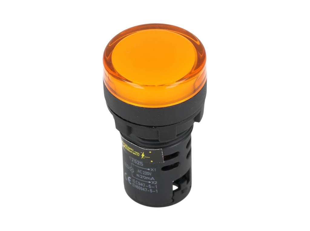 TP-LI22-Y — LAMPARA PILOTO LED AMARILLO 22mm 220VCAPLASTICO *NO SON A PRUEBA DE EXPLOSION*