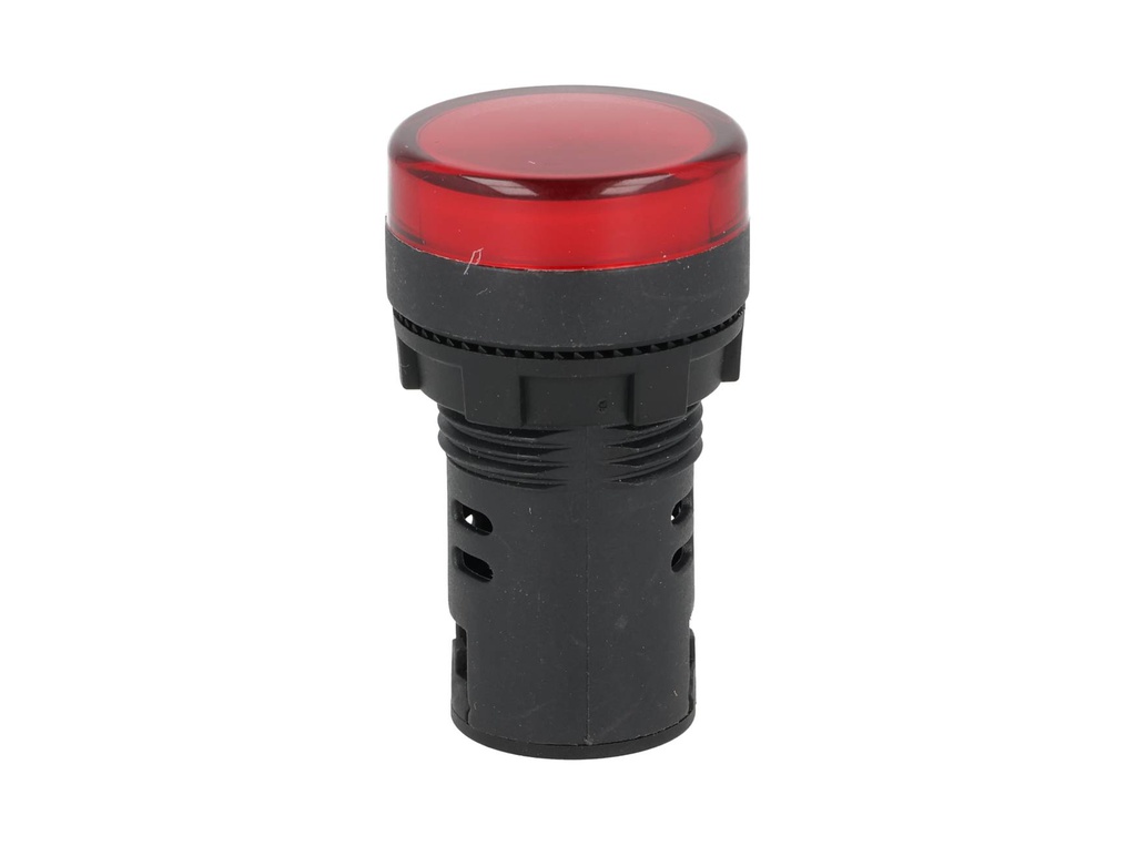 TP-LI22-R24 — LAMPARA PILOTO LED ROJO 22mm 24VCDE VCA PLASTICO *NO SON A PRUEBA DE EXPLOSION*
