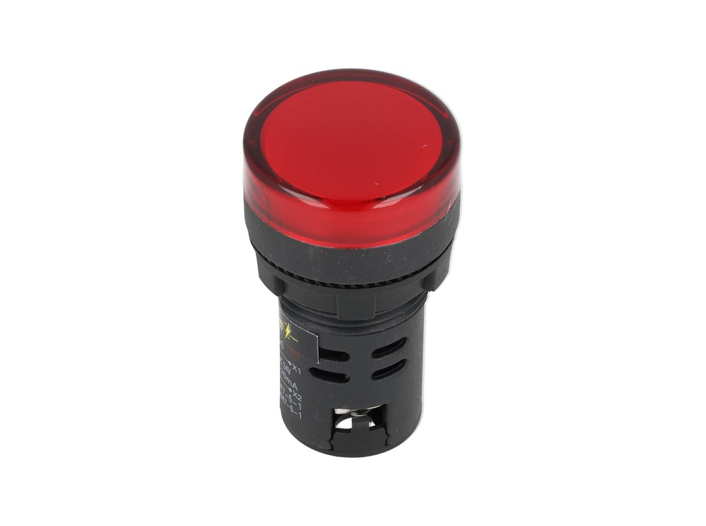 TP-LI22-R24 — LAMPARA PILOTO LED ROJO 22mm 24VCDE VCA PLASTICO *NO SON A PRUEBA DE EXPLOSION*