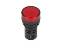 TP-LI22-R24 — LAMPARA PILOTO LED ROJO 22mm 24VCDE VCA PLASTICO *NO SON A PRUEBA DE EXPLOSION*